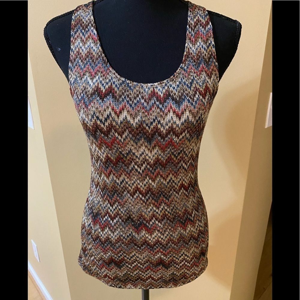 Smart Set Tank Top Tan and Brown Size XS